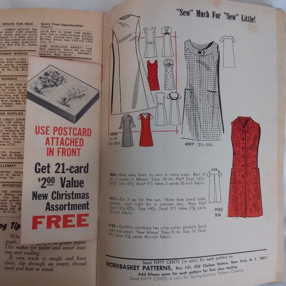 Vintage The Workbasket Magazine Patterns Recipes Ephemera Craft Crafting